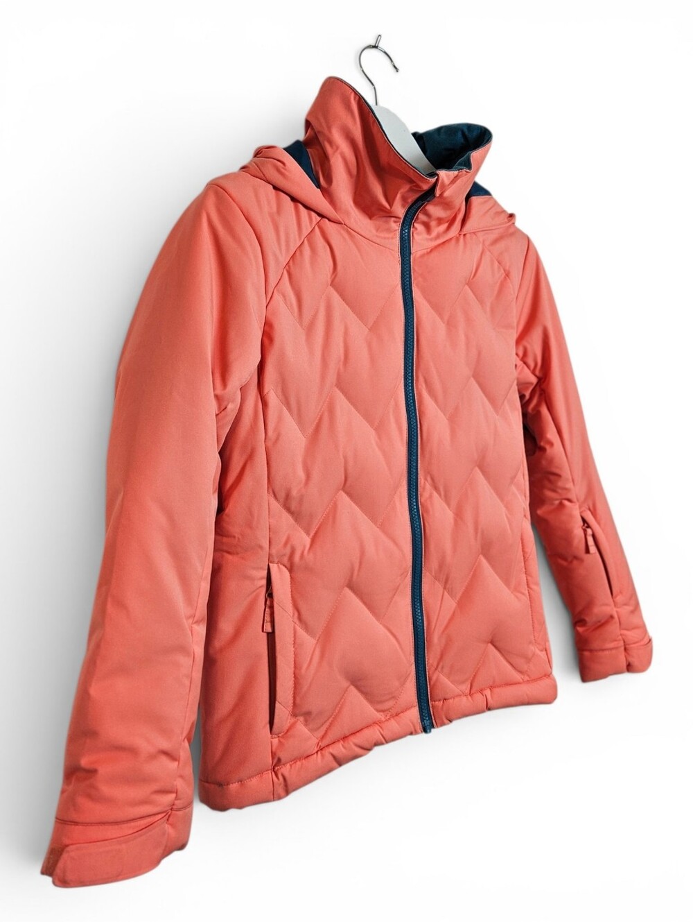 Roxy Girls Ski Jacket Size 12 L Breeze 15K DryFlight Snowboard Puffer Coral